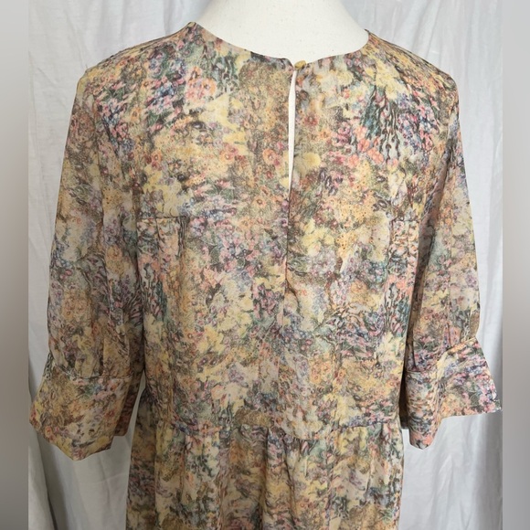 H&M Midi large  printed 3/4 sleeves dress - Picture 2 of 6